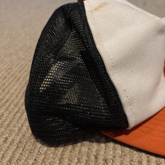 Vintage 60s 70s Baltimore Orioles Hat Orange Black Mesh MLB Snap - Picture 5 of 12